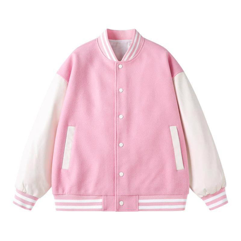 Bomber Jacket Men Women Flocking Hip Hop Loose Casual Patchwork Coat Unisex Embroidery High Street Varsity Baseball Outwear