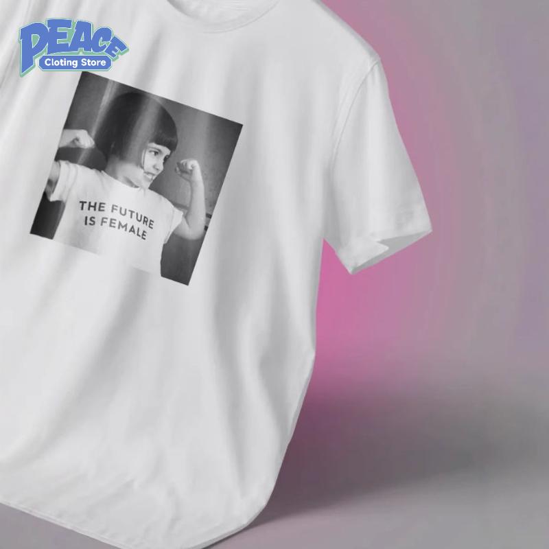 Power Little Girl Printed T-shirt Women's Clothing 100% Cotton T-shirt Summer Fashion Casual Comfy Commute Short Sleeve Top