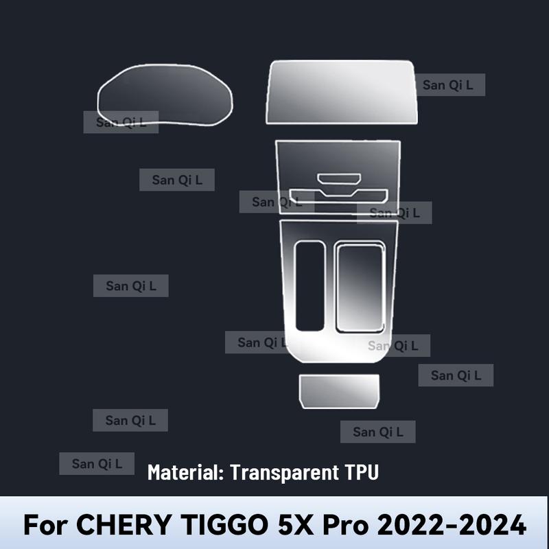 Interior TPU for CHERY TIGGO 5X PRO -2024 Protective Film Cover Anti-Scratch Gearbox Panel Navigation Screen Automotive