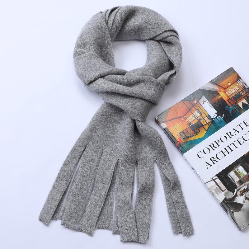 Hengyuanxiang Unisex 2024 Pure Wool Solid Scarf