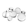 10pcs Stainless Steel 15mm 20mm Brooches Base Blank Tray Cabochon Cameo Settings for DIY Jewelry Findings Clothes Decoration
