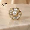 No Damage Scarf Button Faux Pearl Magnetic Pin Sew Safety Secure Pin for Shirts Sweater Reusable Clothing Decorative Brooch Anti Exposure Buttons