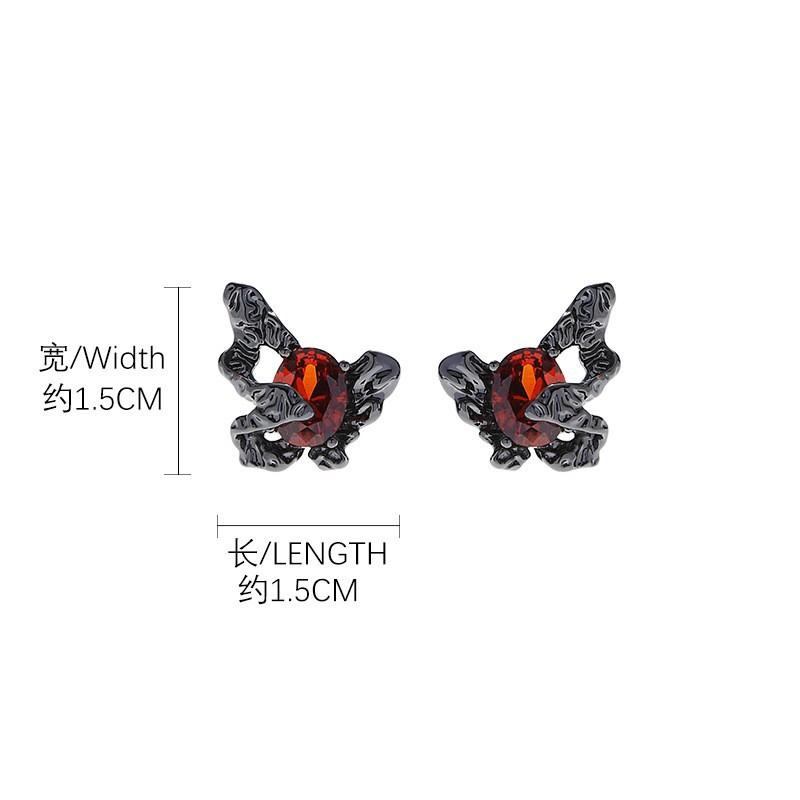 Dark Butterfly Pearl Earrings Women s Hip Hop Delicate Stud Earrings Vintage Wholesale Earrings