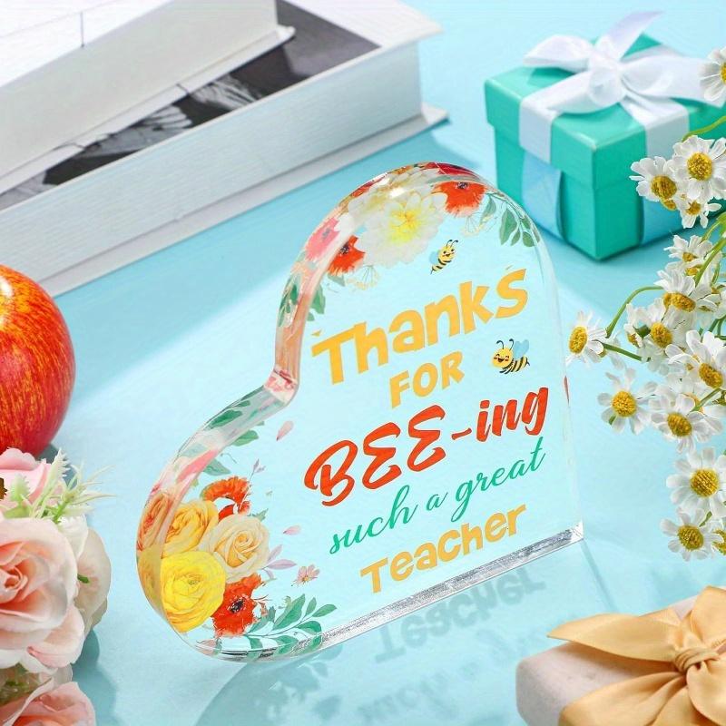 Thank You Acrylic Heart - Inspirational Appreciation Gift for Professionals & Mentors