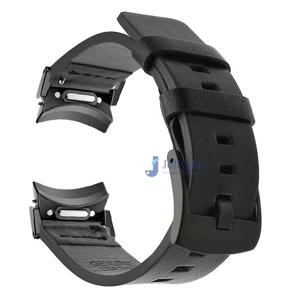 No Gaps Leather Band for Samsung Galaxy Watch 7 6 5 4 40 44mm Quick Fit Metal Buckle Strap for Galaxy Watch6 4 Classic 43 47mm