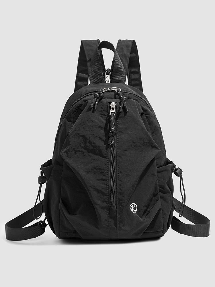 Schoolbag female junior high school student carrying girl Korean version casual large capacity simple solid color