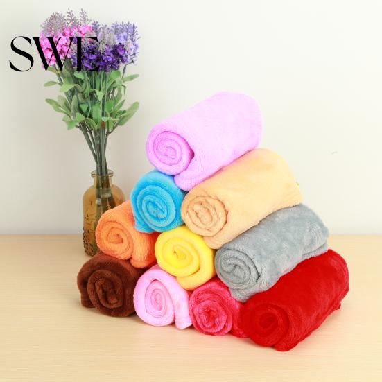 Couvertures en Polaire Corail Couleur Unie Peluche Couleur Unie Universelle Épaisse pour Canapé Canapé Couverture en Fourrure