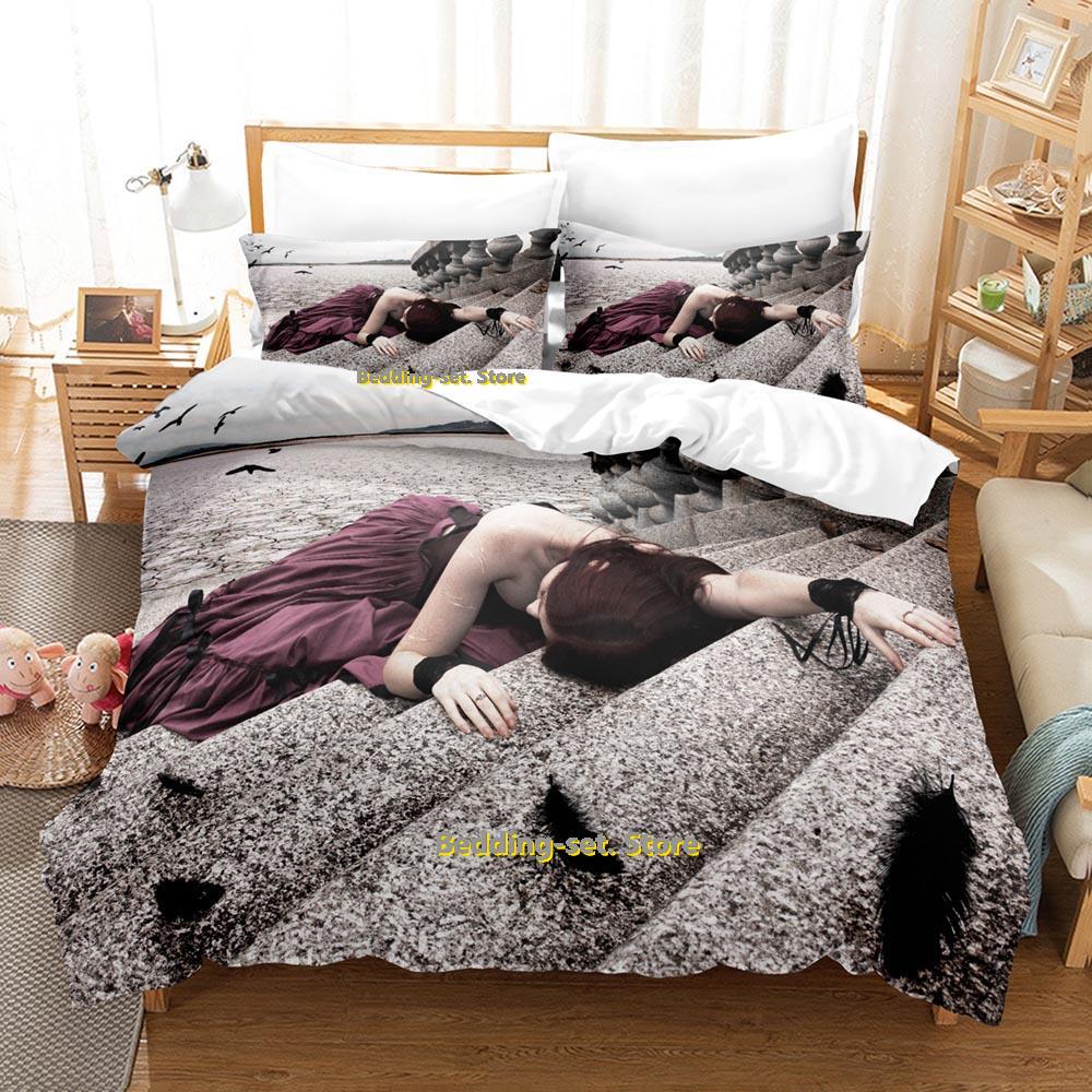 Comforter Dark Emo Bedding Set Single Twin Full Queen King Size Bed Set Adult Kid Bedroom s 3D Print Anime Bed