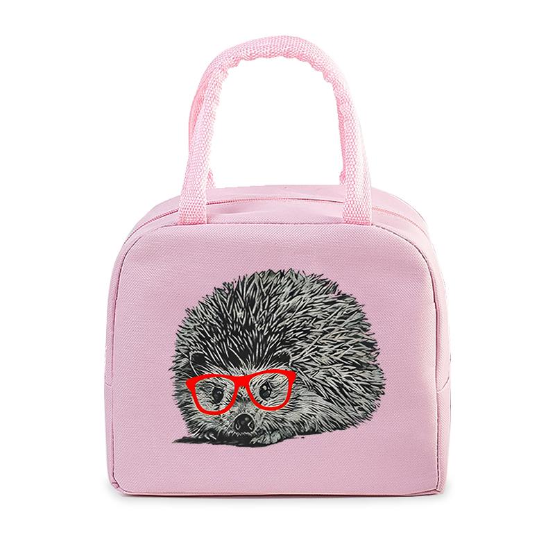 Bento Thermal Bag Dandelion Hedgehog Cartoon Print Women Insulation Portable Pouch Food Picnic Fresh Cooler Lunch Bag for Kids