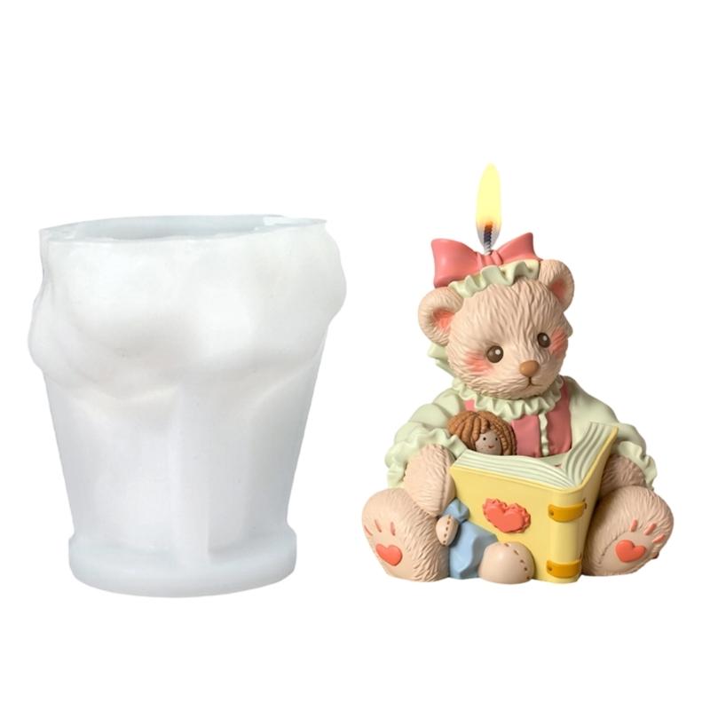 

Food Grade Silicone Bear Candle Making Mould Safe for Plasters