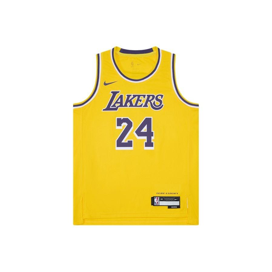 

Nike Майка без рукавов Dri-Fit Icon Edition Swingman NBA Los Angeles Lakers Kobe с быстросохнущими буквами и цифрами для детей IQ7133-728 L