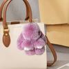 Handmade Soft Plush Bunny Keychain with Tin Box Fluffy Cute Bunny Pom Pom Charm Stuffed Animal Keyring for Easter Birthday Gift