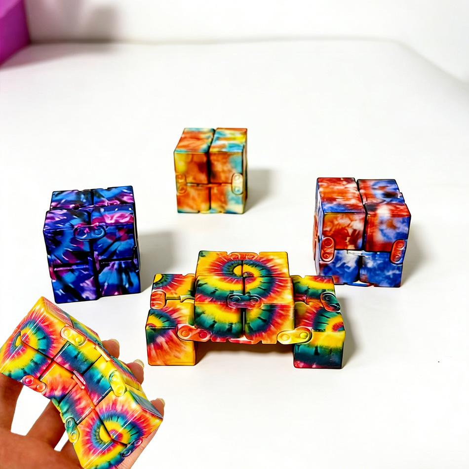 Infinity Cube Flip Adhd Anxiety Toy Fingertips Game Puzzle Antistress Magic Finger Fidget Autism Hand Gift For Children