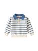 Boys' Striped Lapel Sweater for Spring & Autumn