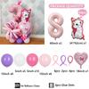 44pcs Marie Cat Balloons Baby Pink Girl Birthday Party Balloons Decoration Cartoon Marie Cat Animal Pet Baloon Baby Shower Decor