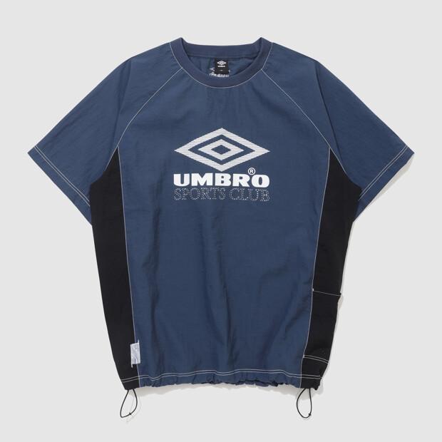 UMBRO Crispy Taslan Short Sleeve Piste Navy (Uq221Cwt58) (B Type)