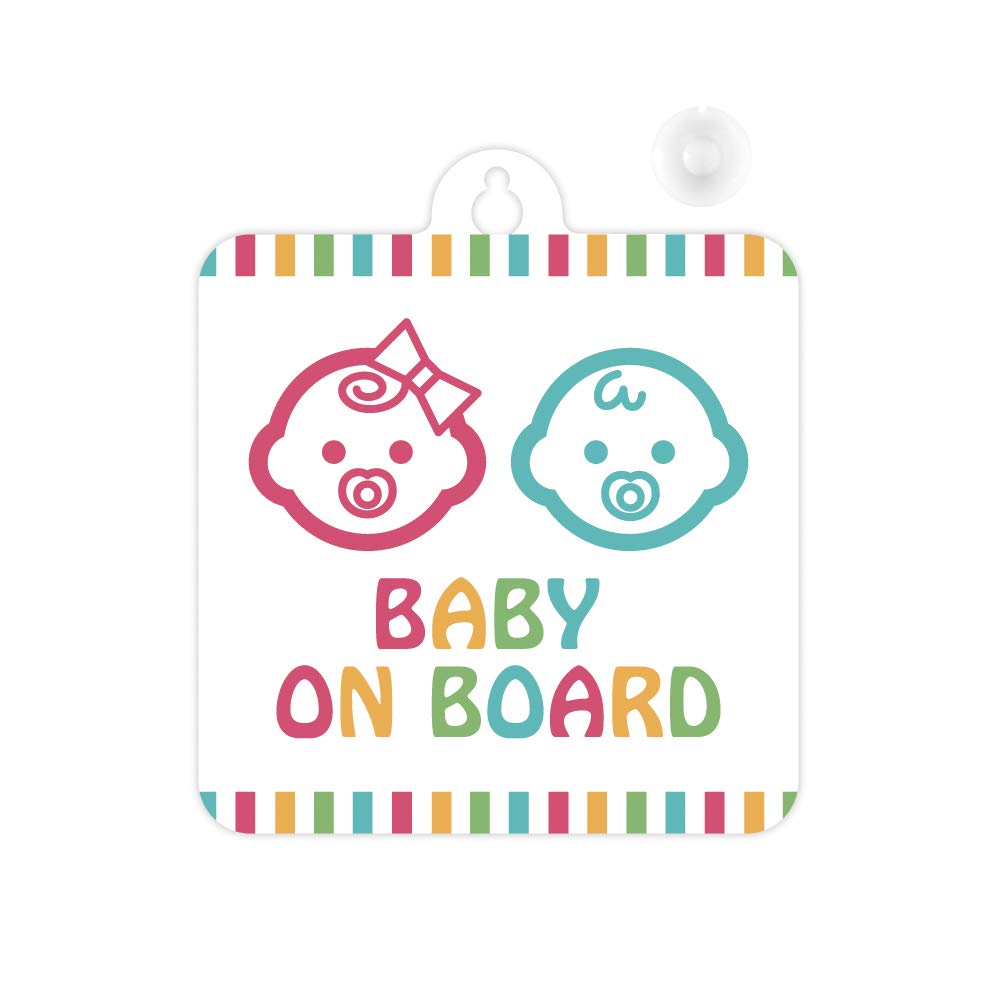 Tsuchiya Yac Car Supplies Baby Sign Suction Cup Square TS-276 30cm x 45cm