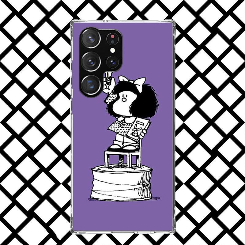 

Mafalda Cartoon Phone Case for Samsung Galaxy S26 S25 Edge S24 S23 Ultra S22 Plus S21 FE S20 + Soft Cover Print Fundas Galaxy S2 Samsung S21 Ultra