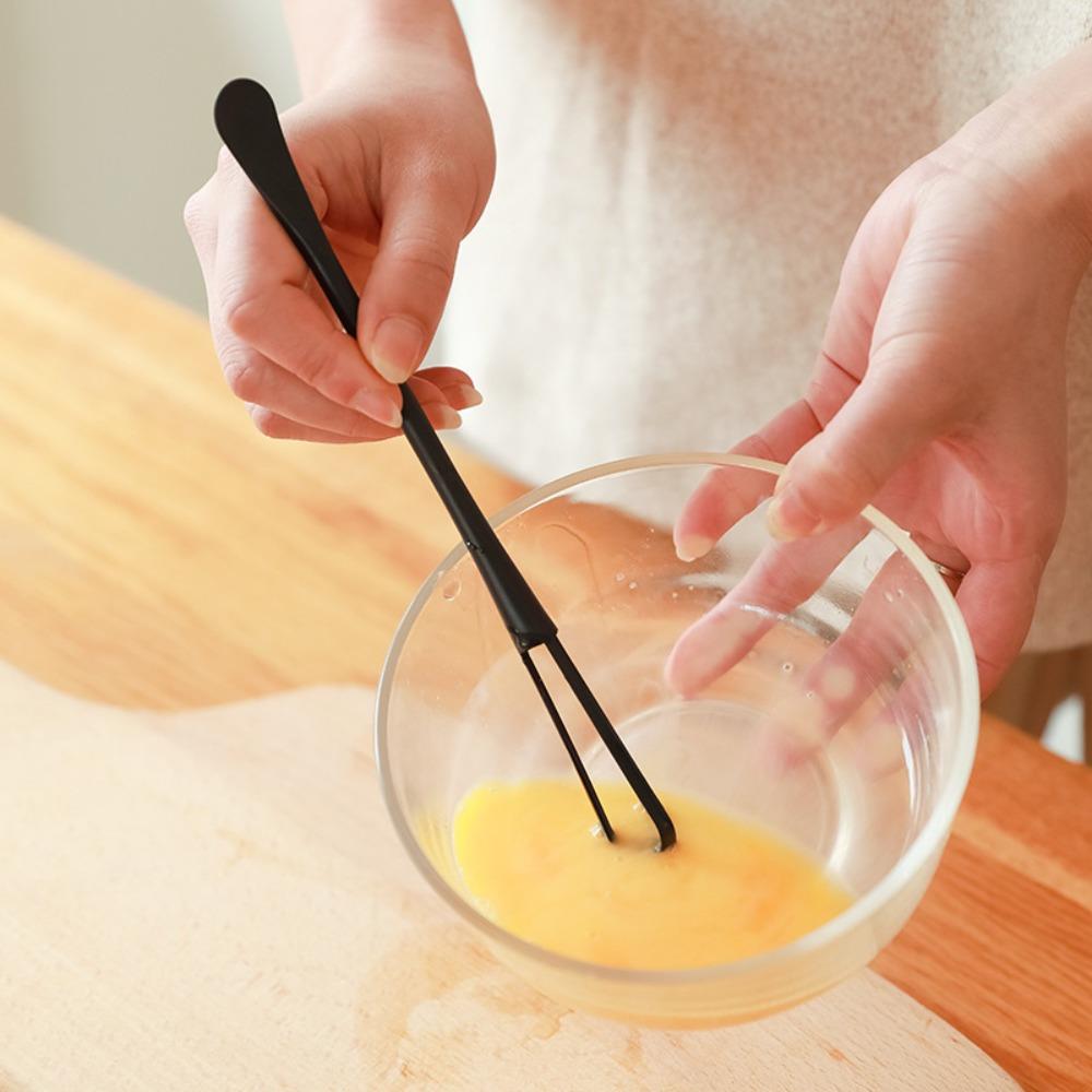 Manual Whisk with Spoon Small Stir Stick for Egg Cream Baking Kitchen Hand Household Gadget 1PC