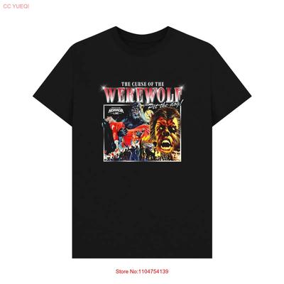 PREMIUM OFFICIAL Horror Line The Curse of Warewolf Black T Shirt Vintage Washed Versatile Homme Soft Unisex Stretched