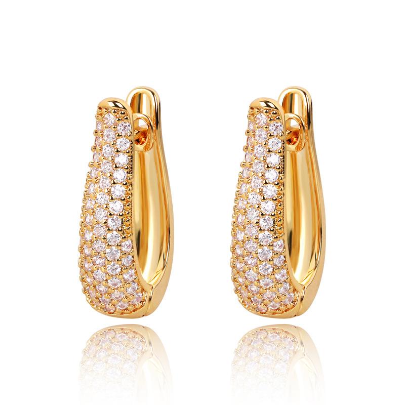 2026 French Earrings Stud Earrings European and American Style Women s Earrings Inlaid with Zircon 2026