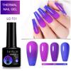 LILYCUTE 7ml Thermal Gel Nail Polish 3 Layers Temperature Shiny Color Changing Semi Permanent Soak Off UV Gel Polish Varnish Base Top Gel Nail Art DIY