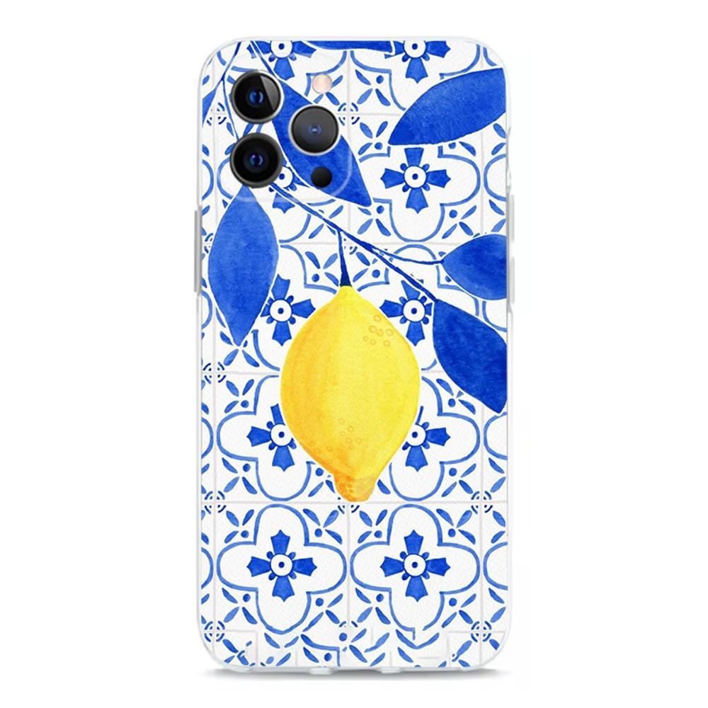 Fruit Mediterranean Lemon Phone Case For iPhone 15,14,13,12,11 Plus,Pro,Max,XR,XS,X,7,8 Plus,SE,Mini Transparent Shell