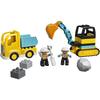 LEGO DUPLO Truck and Excavator Toy Set for Kids 1.5 To 4 Years Building Blocks Vehicle Playset 10931