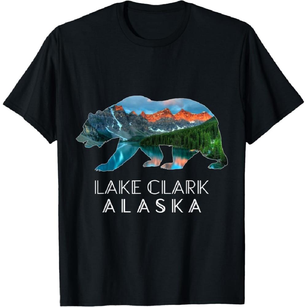 

Alaska Lake Clark Bear Beautiful Lake & Mountain Scene T-Shirt S
