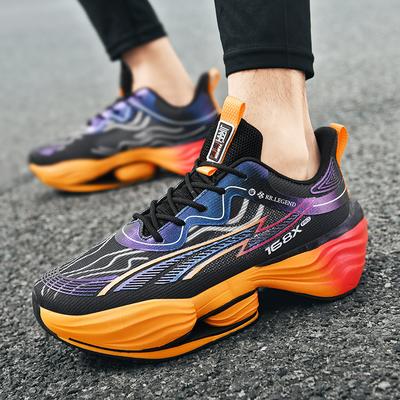 Herbst Laufschuhe Herren Outdoor Weiche Sohle Dämpfung Training Jogging Schnürung Sportschuhe für Herren Leichtgewicht Rückfedernd