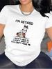 Short-sleeved T-shirt Durable and Lightweight, Featuring a Fun Pattern Design, It's Perfect for Cas