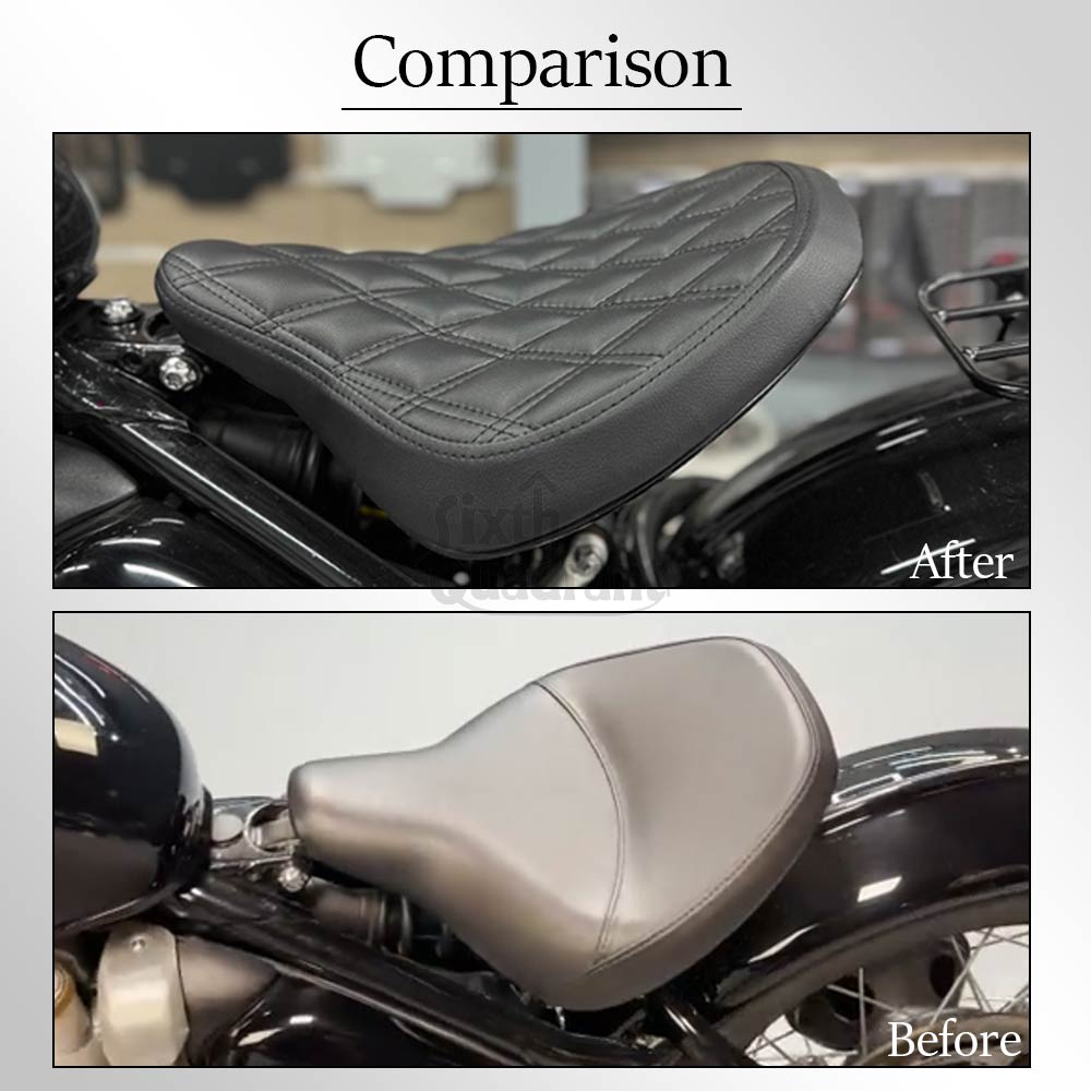 For Triumph Bonneville Bobber 2017 2018 2019 2020 2021 2022 2023 2024 2025 Black Front Seat Pad Cover Motorcycle Part Plastic