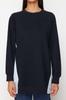 Women's Fashion New Hijab Sweatshirt Navy Blue Woven Piece Knitted Tunic