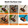 Long Handle Joint Scrub Tool with Wide and Narrow Brush Attachments for Patio Lines, Brick Openings, Balcony Edges, Outdoor Cleaning Care
