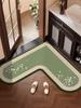 Pre-owned L-Shaped Non-Slip Bathroom Mat - Stain-Resistant, Water-Absorbent, Diatomaceous Earth Foot Wiping Door Mat