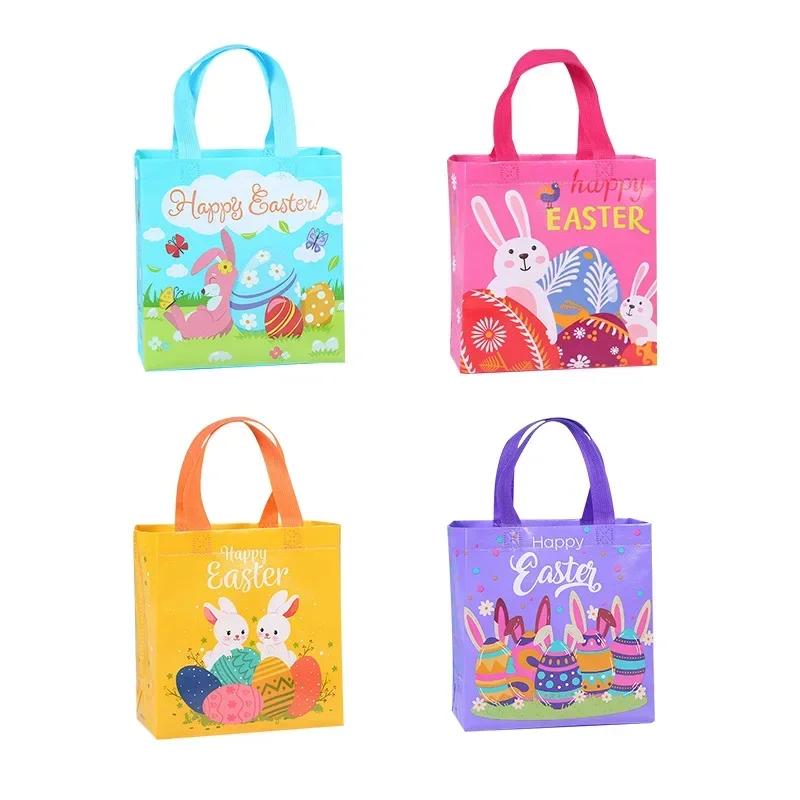 1-20 Stück Vlies-Geschenktaschen Osterhase Ei Tragetaschen Party-Geschenktaschen Spielzeug-Aufbewahrungstaschen Umweltfreundliche Vlies-Einkaufstaschen