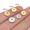 40pcs 20pcs Stainless Steel Flat Round Spacers Loose Beads for Necklace Bracelet Earrings Jewelry Making DIY Pendants Charms