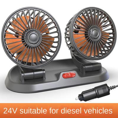 Ventilador de doble cabeza para el hogar, montado en un vehículo, con Mini ventilador pequeño de doble cabeza, multifunción ajustable
