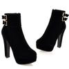 Roter Samt Damen Stiefeletten Herbst Winter Frühling Schwarz Hohe Absätze Kurzer Stiefel Für Damen Partyschuhe Schuhwerk Große Größe Mode