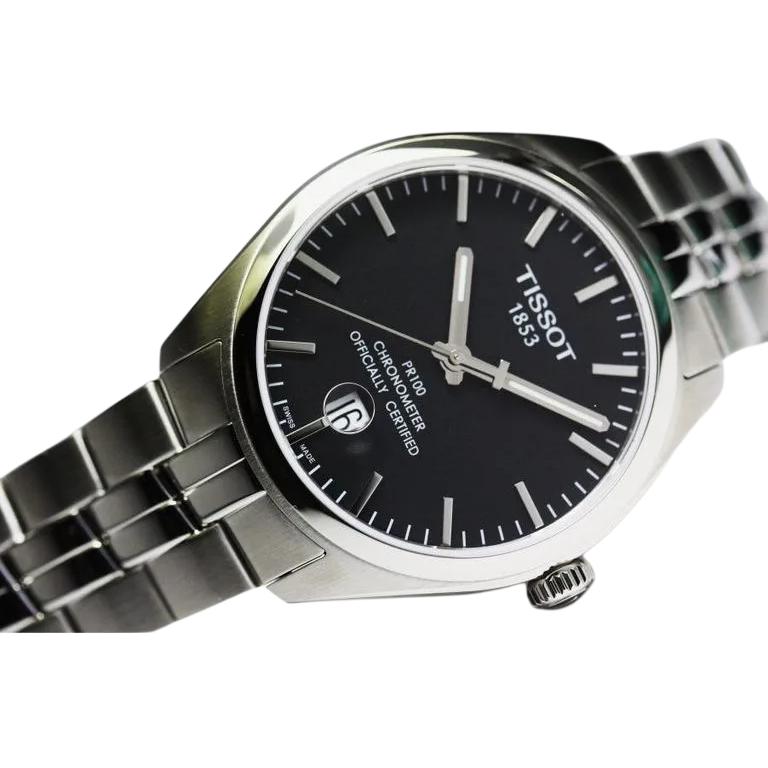 Tissot PR100 Collection Quartz Movement 100m Water Resistance Men's Watches Watch 39mm Black Dial T101.451.11.051.00