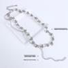 Spicy Girl Trend Patchwork Chain Tassel Zircon Choker: Cool European and American Collarbone Necklace P032