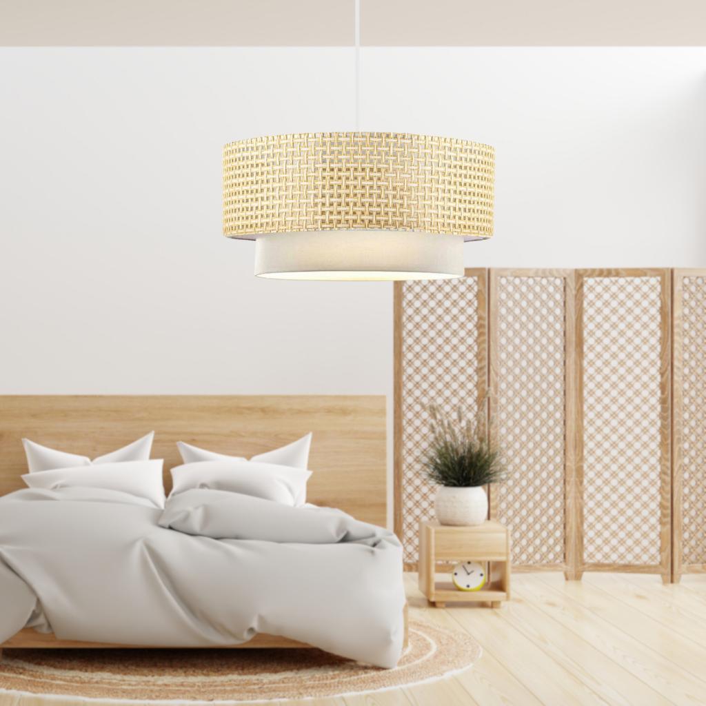 Rakkas Authentische Wicker Stoff Kuchen Anhänger Schlafzimmer Kronleuchter Wohnzimmer Kronleuchter Esszimmer