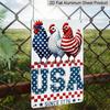 2D Flach, 1 Stück Patriotische USA Hühner Seit 1776 Metallschild - 4. Juli Bauernhaus Wanddeko Langlebiges Aluminiummaterial 8*12 Zoll 4. Juli Dekoration