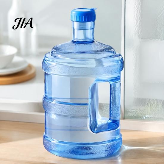 Food Grade Plastic Water Jug with Handle And Cap, Reusable Large Capacity Dispensers, Easy Grip Dispenser Transparent Bottle for Home Office