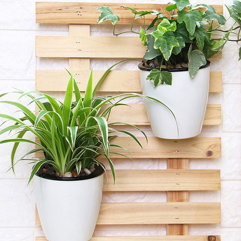 Resin Self Watering Hanging Planter Flower Pot Plant Pot Basket