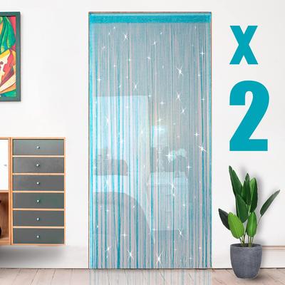 2 Pack Home Decor Sequin Curtain for Doorway,Door String Curtains Hanging,Closet Bedroom Blind Living Room Divider,Window Wall Panel