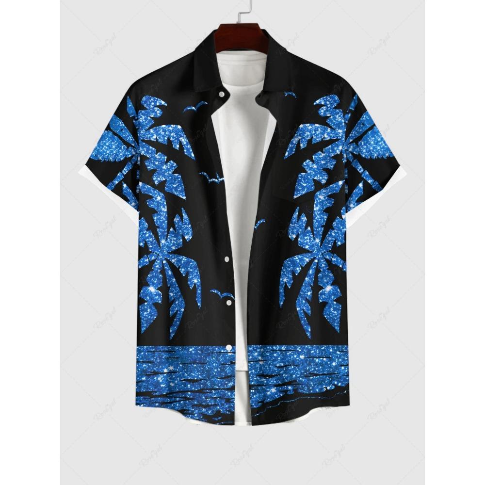 Fashion Men's Hawaiian Shirts 3D Printed Short Sleeved Button Down Lapel Shirt Oversized Tops 2025 Summer Casual Aloha Shirts
