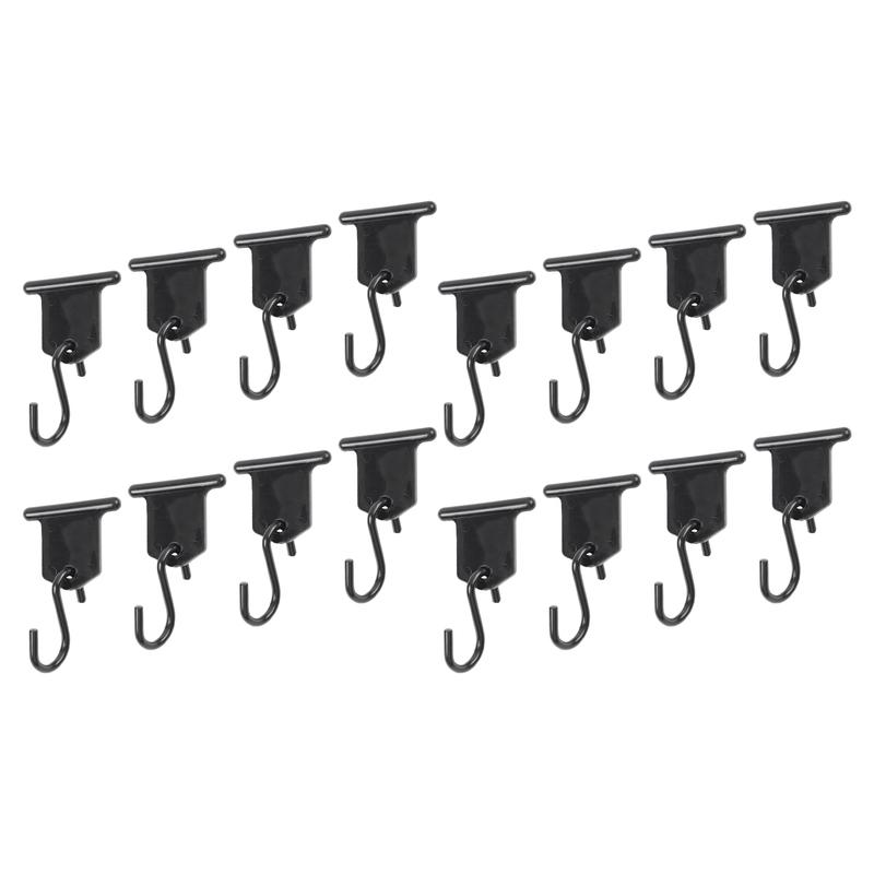 Piping Strip Hooks RV Awning Hooks 16x ABS+Metal Accessories Camping Piping Rail Hook For Camping Tent Reble