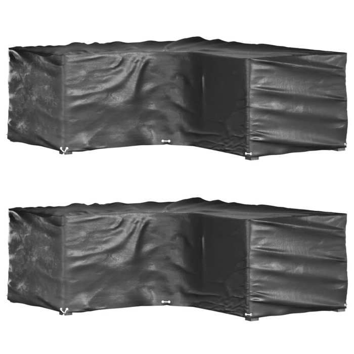 VidaXL Housses de salon de jardin en forme de L 2 pcs 12 œillets 3155368