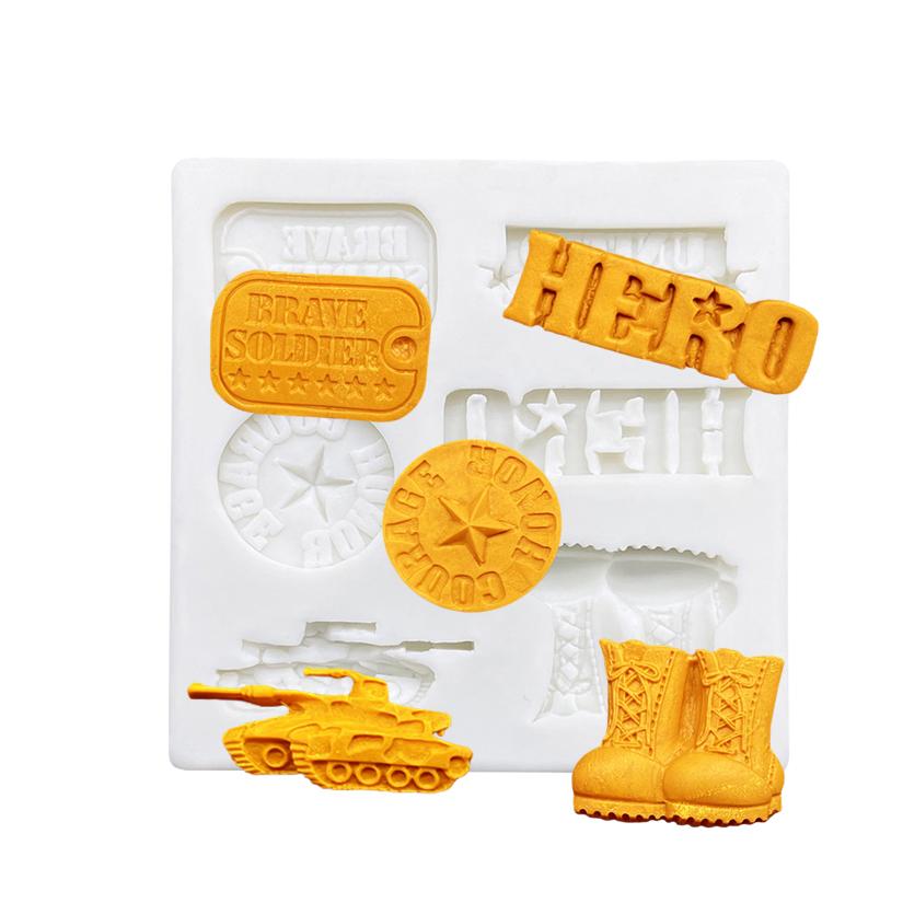 Пистолет-пистолет, ручная граната, пуля, силиконовая форма для кексов Sugarcraft, шоколадная форма для выпечки, помадка, инструменты для украшения торта